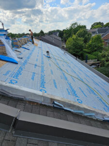 Getting Started Roofers Underlay Day 1 - Multi-Unit Townhomes - Kanata - Done-Right-Roofs-20230828